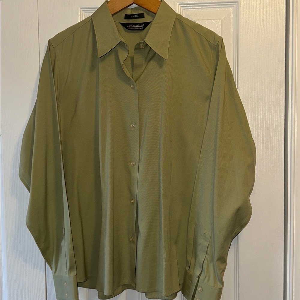 Eddie Bauer Olive Stretch Shirt